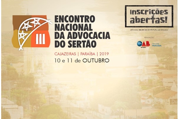 III Encontro Nacional da Advocacia do Sertão será em Cajazeiras (PB)
